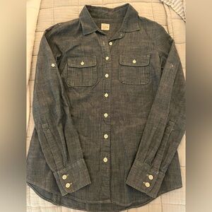 Chambray Denim Button-Up Shirt from J Crew